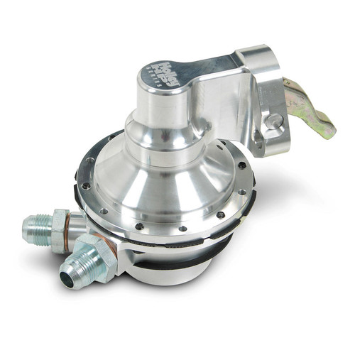 Fuel Pump - Mechanical - 170 gph - 8 psi - 10 AN Female O-Ring Inlet - 8 AN Female O-Ring Outlet - Aluminum - Polished - Gas - Big Block Chevy - Each