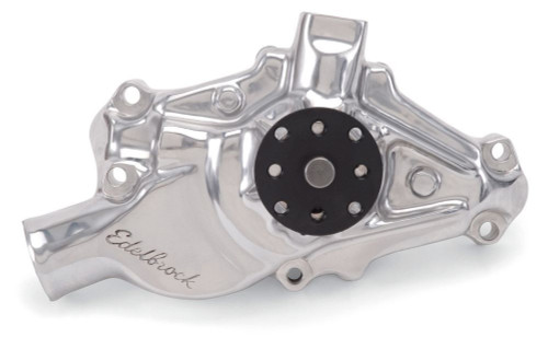Water Pump - Mechanical - Victor Series - 5/8 in Pilot - Short Design - Aluminum - Polished - Small Block Chevy - Each