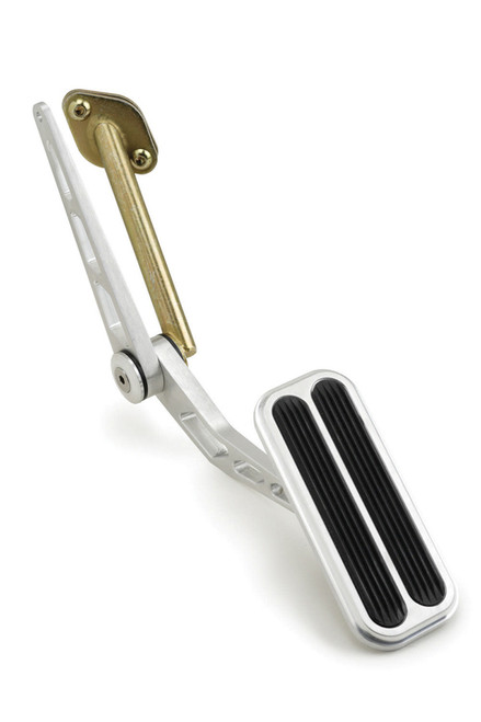 Pedal Assembly - Gas - Firewall Mount - Rubber Pads - Aluminum - Brushed - GM X-Body 1962-67 - Each