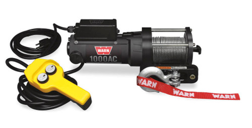 Winch - 1000 AC - 1000 lb Capacity - Hawse Fairlead - 12 ft Remote - 3/16 in x 43 ft Steel Rope - 120V - Kit