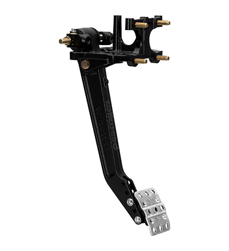 Pedal Assembly - Brake - 5.25-6 to 1 Ratio - 10.87-11.88 in Long - Reverse Dash Mount - Aluminum - Black Paint - Universal - Each