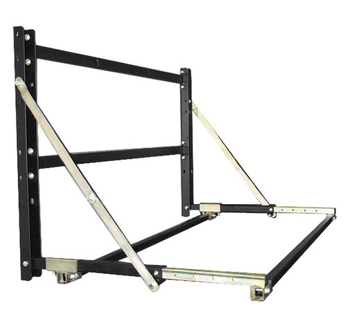 Tire Rack - Wall Mount - Adjustable - 48 in Wide - Aluminum / Steel - Black Powder Coat / Natural - Each