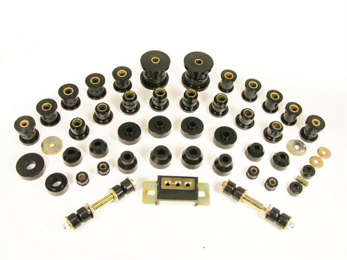 Bushing Kit - End Link / Suspension / Transmission Mount Bushings - Boots - Polyurethane - Black - Chevy Corvette 1963-82 - Kit