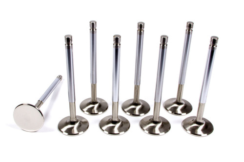 Exhaust Valve - Competition Plus - 1.600 in Head - 11/32 in Valve Stem - 5.060 in Long - Stainless - Small Block Chevy - Set of 8