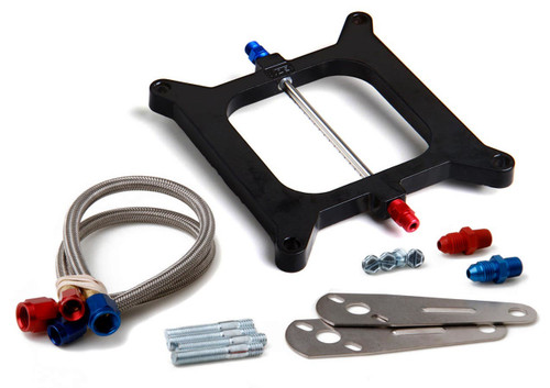 Nitrous Oxide Plate - Big Shot - 190-300 HP - Brackets / Gaskets / Hardware / Jets / Plumbing - Aluminum - Black Anodized - Square Bore - Kit