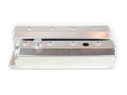 Valve Cover - Tall - PCV Port - Billet Fill Cap - Hardware Included - Fabricated Aluminum - Center Bolt - Small Block Chevy - GM F-Body 1993-97 - Pair