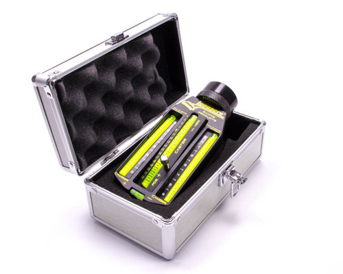 Caster / Camber Gauge - Analog - 1-13/16-16 in Wide 5 Adapter - Carry Case - Aluminum - Black Powder Coat - Each