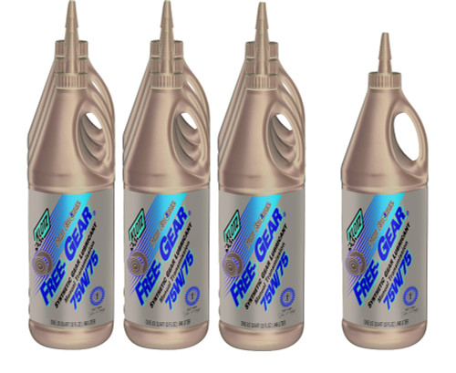 Transmission Fluid - Pure Estorlin Free-Gear - 75W75 - Synthetic - 1 qt - Manual Transmission - Set of 10