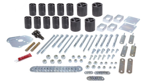 Body Lift - 3 in Lift - Front Bumper Brackets - Hardware Included - Nylon / Steel - Black / Zinc Oxide - Gas - Toyota Compact Truck 1989-95 - Kit Body Lift - 3 in Lift - Front Bumper Brackets - Hardware Included - Nylon / Steel - Black / Zinc Oxide - Gas - Toyota Compact Truck 1989-95 - Kit