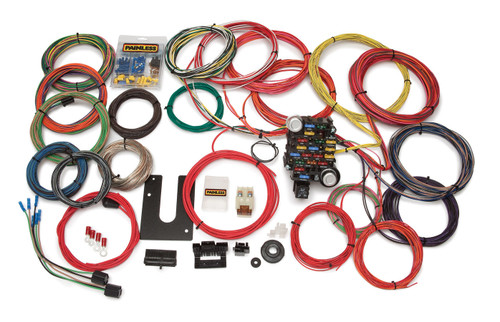 Car Wiring Harness - Classic-Plus Customizable Trunk Mount - Complete - 28 Circuit - Universal - Kit