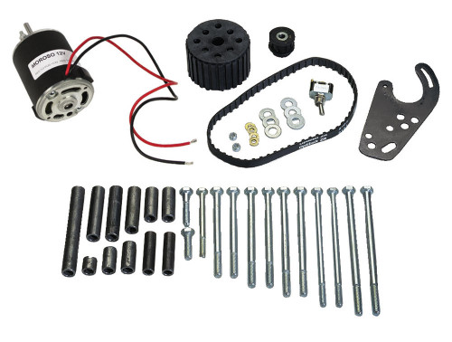 Water Pump Motor - Electric - 12V - Drag Racing - Pulleys / Belt / Switch / Hardware Included - Kit