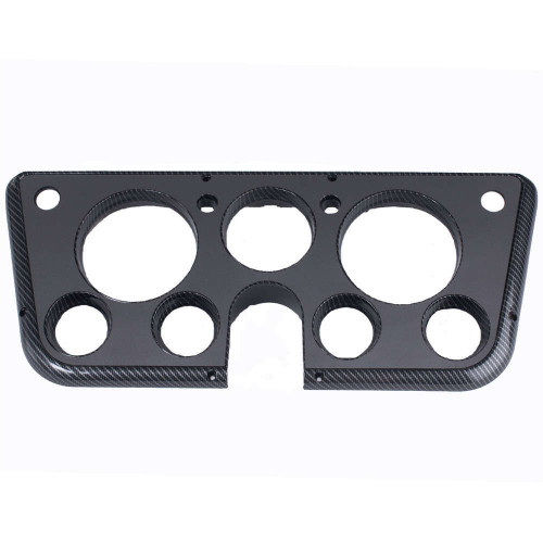 Dash Panel - Direct-Fit - Stock Gauges - Plastic - Carbon Fiber Look - GM Fullsize Truck 1967-72 - Each