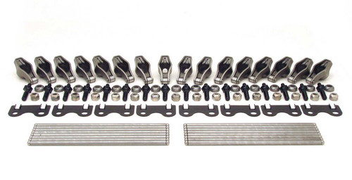 Rocker Arm - Magnum Rockers - High Energy Pushrods - 3/8 in Stud Mount - 1.60 Ratio - Roller Tip - Chromoly / Steel - Oldsmobile V8 - Kit