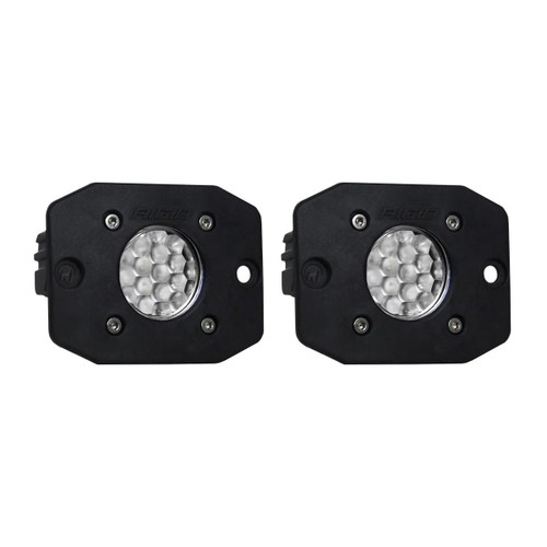 LED Light Assembly - Ignite - Backup - Flood / Diffused - 12 Watts - White LED - Flush Mount - Steel - Black Powder Coat - Pair