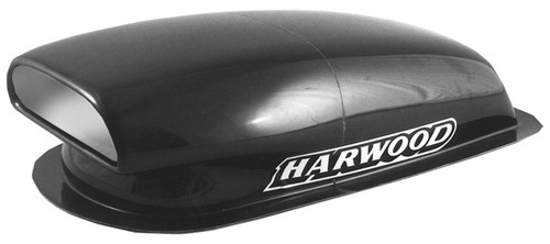 Hood Scoop - Aero Mini I - 8-1/2 in Tall - 14-1/2 in Wide - 30 in Long - Fiberglass - Black - Each