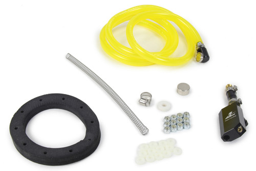 Fuel Pickup Kit - Apex Jet Siphon Kit - 48 in Long Pickup Hose - Gasket / Hardware - Aluminum - Black Anodized - EFI Required - Aeromotive Apex Phantom Fuel Pump - Kit