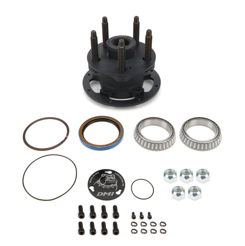 Wheel Hub - Rear - 5 x 5.00 Wheel - Bearings / Dust Cap / Hardware / Wheel Studs Included - Seals - Steel - Black Powder Coat - Each