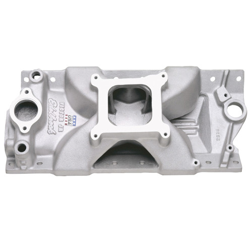 Intake Manifold - Victor JR. 23 Degree - Square Bore - Single Plane - Aluminum - Natural - Small Block Chevy - Each