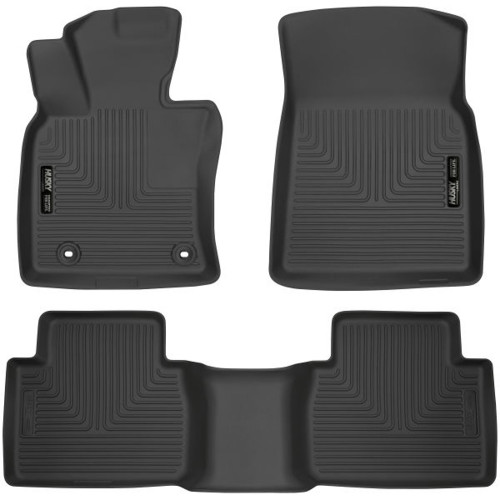 Floor Liner - WeatherBeater - Front / 2nd Row - Plastic - Black / Textured - Toyota Camry 2018-20 - Kit