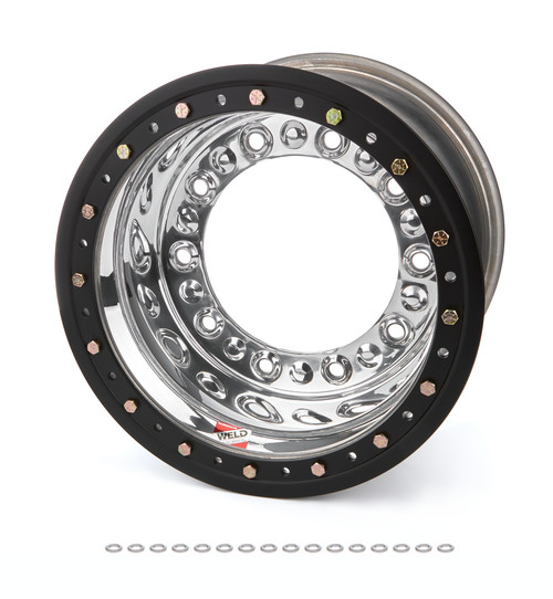 Wheel - Wide 5 HS - 15 x 10 in - 4.000 in Backspace - Wide 5 Bolt Pattern - Beadlock - Aluminum - Polished - Modified - Each