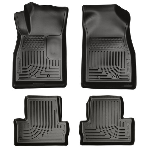 Floor Liner - WeatherBeater - Front / 2nd Row - Plastic - Black - Chevy Volt 2011-15 - Kit