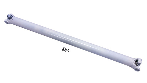 Drive Shaft - 42.500 in Long - 2-1/2 in OD - 1310 U-Joints - Steel - White Paint - Universal - Each