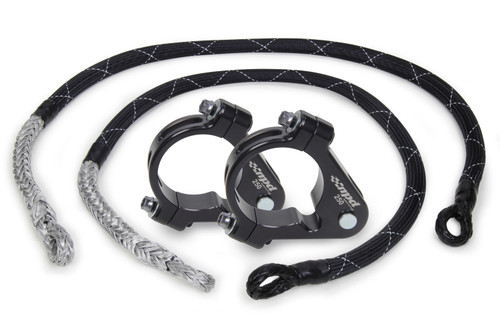 Axle Tether - Clamp / Hardware Included - Aluminum - Black Anodized - 2-1/2 in Axle Tube - Kit