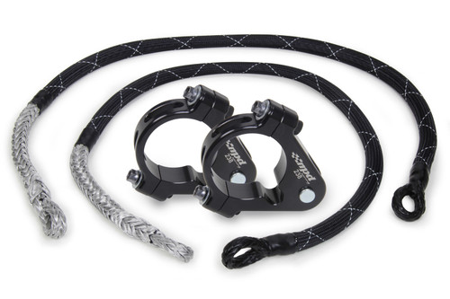 Axle Tether - Clamp / Hardware Included - Aluminum - Black Anodized - 2-3/8 in Axle Tube - Kit