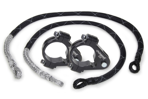 Axle Tether - Clamp / Hardware Included - Aluminum - Black Anodized - 2-1/4 in Axle Tube - Kit