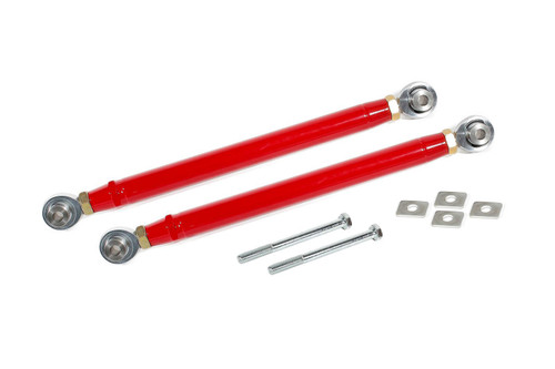 Toe Rod - Rear - Adjustable - Spherical Rod Ends - Steel - Red Powder Coat - Chevy Camaro 2016 - Kit