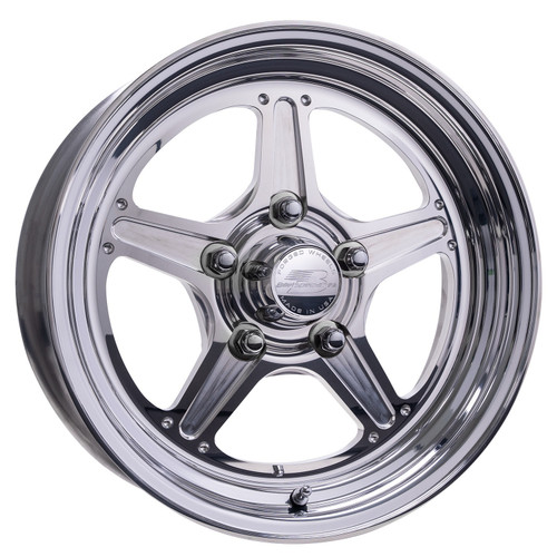 Wheel - Street Lite - 15 x 8 in - 4.500 in Backspace - 5 x 4.50 in Bolt Pattern - Aluminum - Polished / Machined Center - Polished Lip - Each