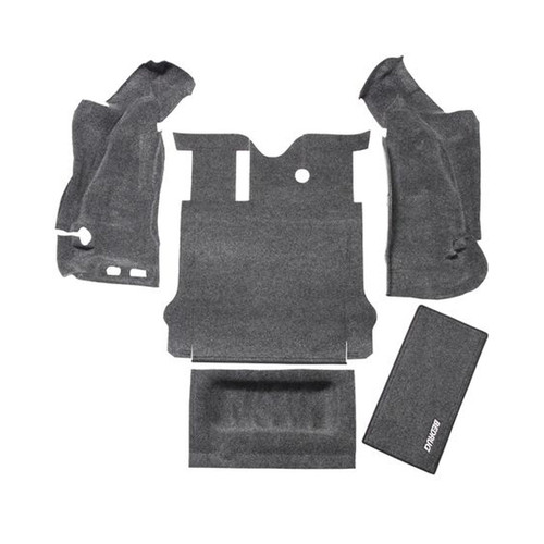 Bed Mat - BedRug Bed Liner - Padded - Hook and Loop Attachment - Sides / Tailgate Included - Composite - Gray - Jeep Wrangler JK 2011-18 - Kit
