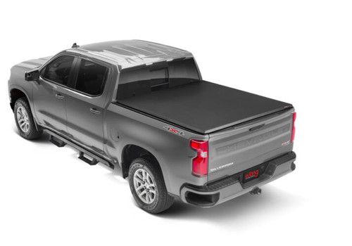 Tonneau Cover - Trifecta E-Series - Folding - Bed Rail Attachment - Vinyl Top - Black - 5 ft Bed - GM Midsize Truck 2015-21 - Kit