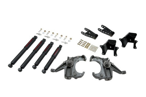 Lowering Kit - 3 in Front / 4 in Rear - Hardware / Shocks / Spindles / Struts - GM Fullsize Truck 1973-87 - Kit Lowering Kit - 3 in Front / 4 in Rear - Hardware / Shocks / Spindles / Struts - GM Fullsize Truck 1973-87 - Kit