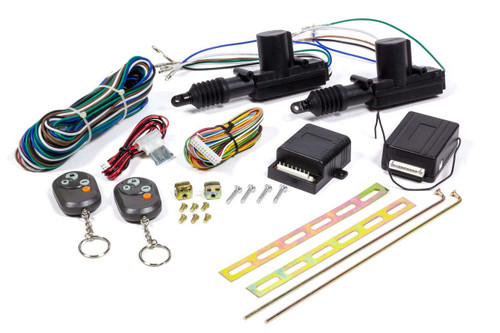 Power Door Lock Kit - Wireless - 2-Door - Actuators / Hardware / Linkage / Remotes / Wiring Included - Universal - Kit