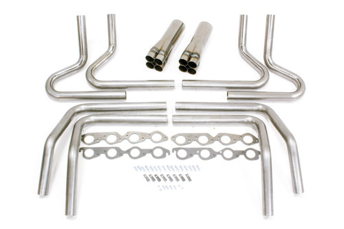 Headers - Dyno - Weld-Up Kit - 2-1/8 in Primary - 4 in Slip-On Collector - Steel - Natural - Big Block Chevy - Kit