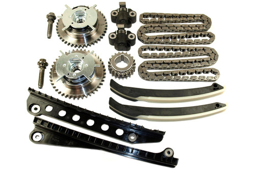 Timing Chain Set - Single Roller - Guides / Tensioners / Tensioner Arms / Steel Gears - Ford Modular 2004-14 - Kit
