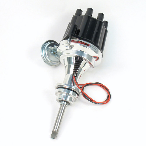 Distributor - Flame-Thrower Plug N Play Billet - Magnetic Pickup - Vacuum Advance - Socket Style - Black - Mopar RB-Series / 426 Hemi - Each