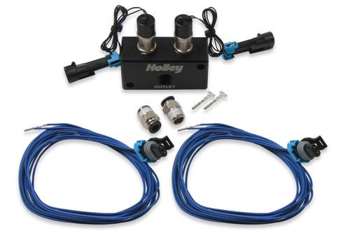 Boost Control Solenoid - Dual Port - Fittings Included - Holley EFI - Kit