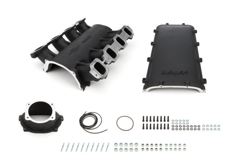 Intake Manifold - Ultra Lo-Ram - 105 mm Throttle Body Flange - GM GenV LT-Series - Aluminum - Black Powder Coat - Each