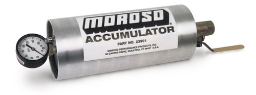 Oil Accumulator - 1.5 qt Capacity - 10 x 4-1/4 in - 1/2 in NPT Fitting / Shutoff - Aluminum - Natural - Each