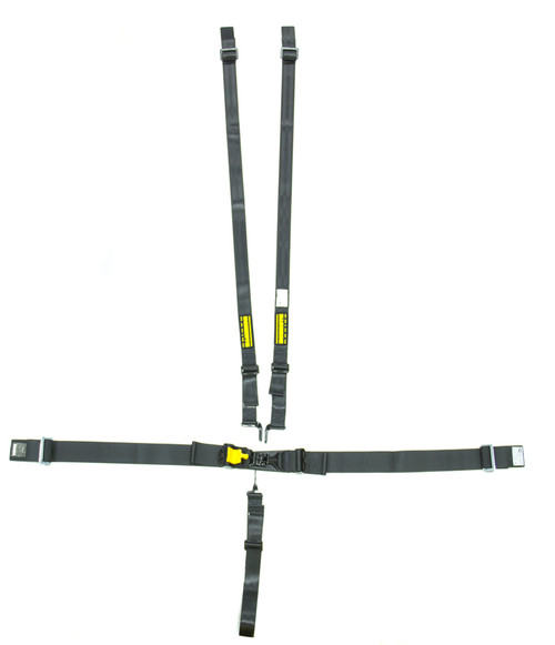 Harness - 5 Point - Latch and Link - SFI 16.1 - Pull Down Right Adjust - Wrap Around - Individual Harness - HANS Ready - Black - Kit Harness - 5 Point - Latch and Link - SFI 16.1 - Pull Down Right Adjust - Wrap Around - Individual Harness - HANS Ready - Black - Kit