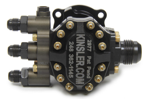 Fuel Pump - Tough Pump 450 - Hex Driven - In-Line - 12 AN Male Inlet - Three 6 AN Male Outlets - Aluminum - Black Anodized - Alcohol / E85 / Gas - Each
