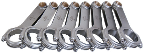Connecting Rod - H Beam - 6.700 in Long - Bushed - 7/16 in Cap Screws - Forged Steel - Big Block Chevy / Ford - Set of 8