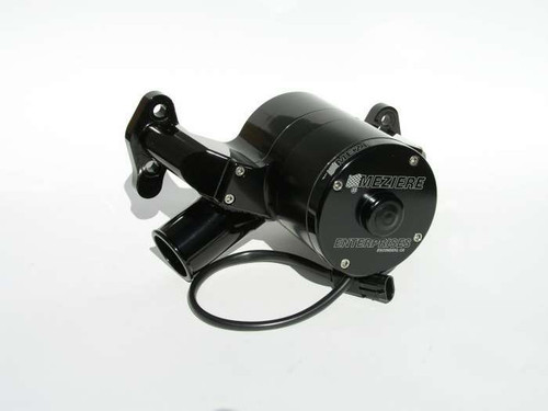 Water Pump - Electric - Hi-Flow 300 Series - 1-3/4 in Hose Barb Inlet - Gaskets / Hardware / Wiring - Aluminum - Black Anodized - Small Block Chevy - Kit Water Pump - Electric - Hi-Flow 300 Series - 1-3/4 in Hose Barb Inlet - Gaskets / Hardware / Wiring - Aluminum - Black Anodized - Small Block Chevy - Kit