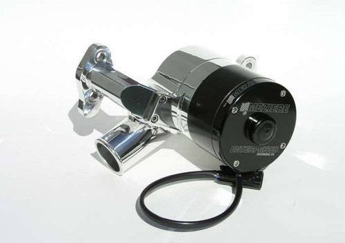 Water Pump - Electric - Hi-Flow 300 Series - 1-3/4 in Hose Barb Inlet - Gaskets / Hardware / Wiring - Aluminum - Polished - Small Block Chevy - Kit