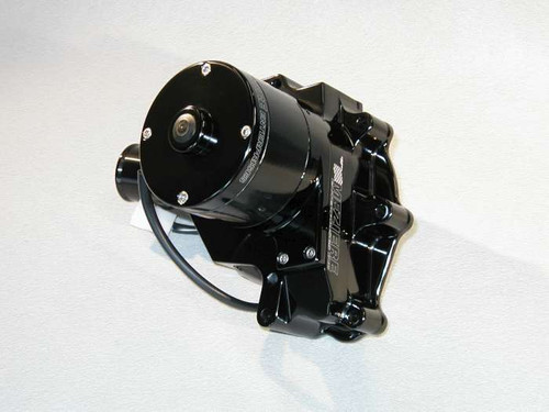 Water Pump - Electric - Hi-Flow 300 Series - 1-3/4 in Hose Barb Inlet - Gaskets / Hardware / Wiring - Aluminum - Black Anodized - Small Block Ford - Kit Water Pump - Electric - Hi-Flow 300 Series - 1-3/4 in Hose Barb Inlet - Gaskets / Hardware / Wiring - Aluminum - Black Anodized - Small Block Ford - Kit