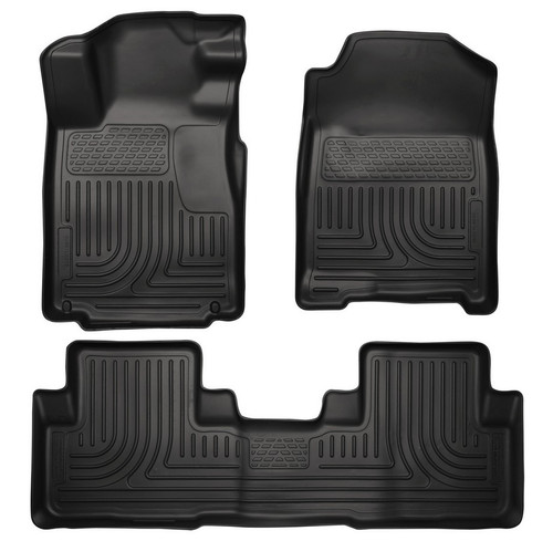 Floor Liner - WeatherBeater - Front / 2nd Row - Plastic - Black - Ford Mustang 2010-14 - Kit