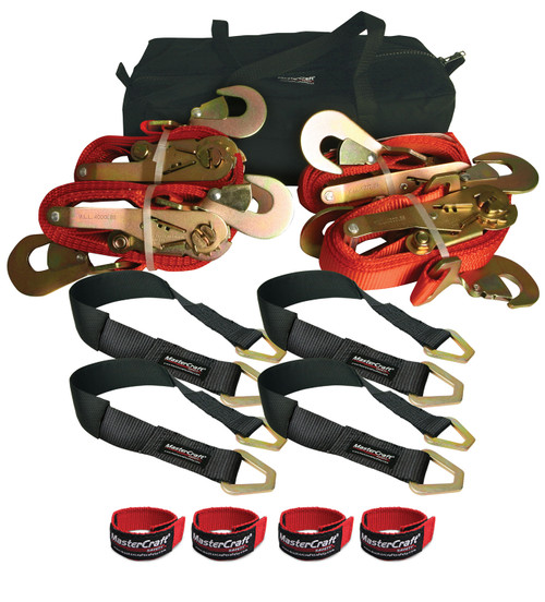Axle Tie Down - 2 in Wide - 7 ft Long - Axle Loops - Hook and Loop Wraps - Black - Kit Axle Tie Down - 2 in Wide - 7 ft Long - Axle Loops - Hook and Loop Wraps - Black - Kit