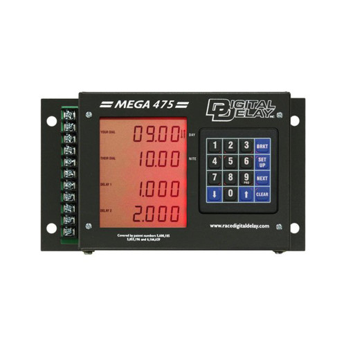 Delay Box - Mega 475 - Digital - Red Illuminated - Crossover Delay - Steel - Black - Each